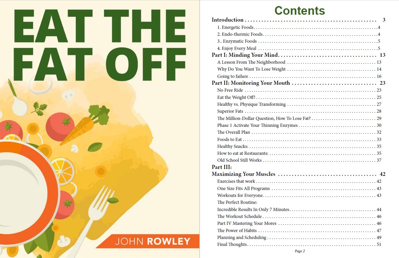 Eat The Fat Off Table Of Contents