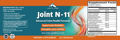 Joint N-11 Ingredients Label