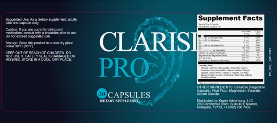 Clarisil Pro Ingredients Label