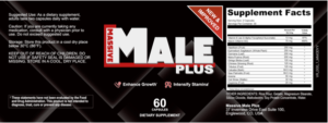 Massive Male Plus Ingredients Label