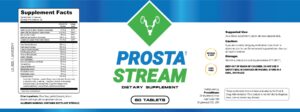 ProstaStream Ingredients Label
