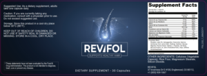 Revifol Hair Loss Ingredients Label