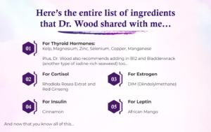 Hormonal Harmony HB-5 Ingredients Label