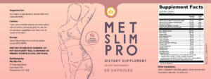 MetSlim Pro Ingredients Label