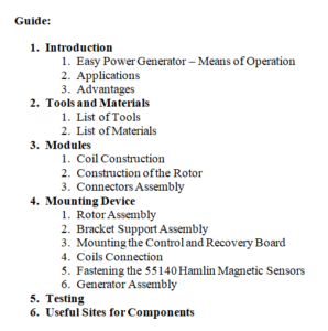 Easy Power Plan Table Of Contents
