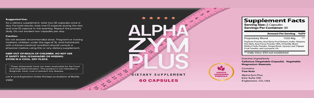 lphaZym Plus Ingredients Label