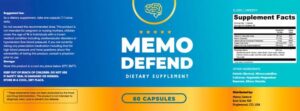 Memo Defend Ingredients Label
