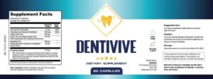 DentiVive Ingredients Label