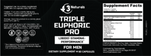Triple Euphoric Pro Ingredients Label
