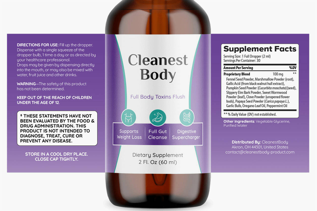 Cleanest Body Ingredients Label