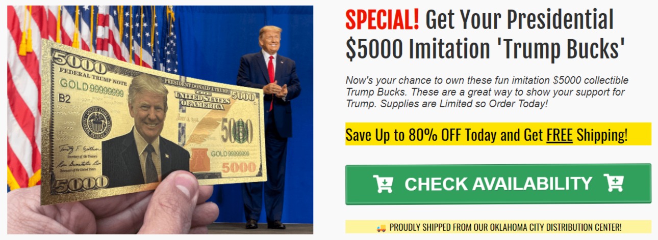 Get Your $5000 Trump Bucks Today